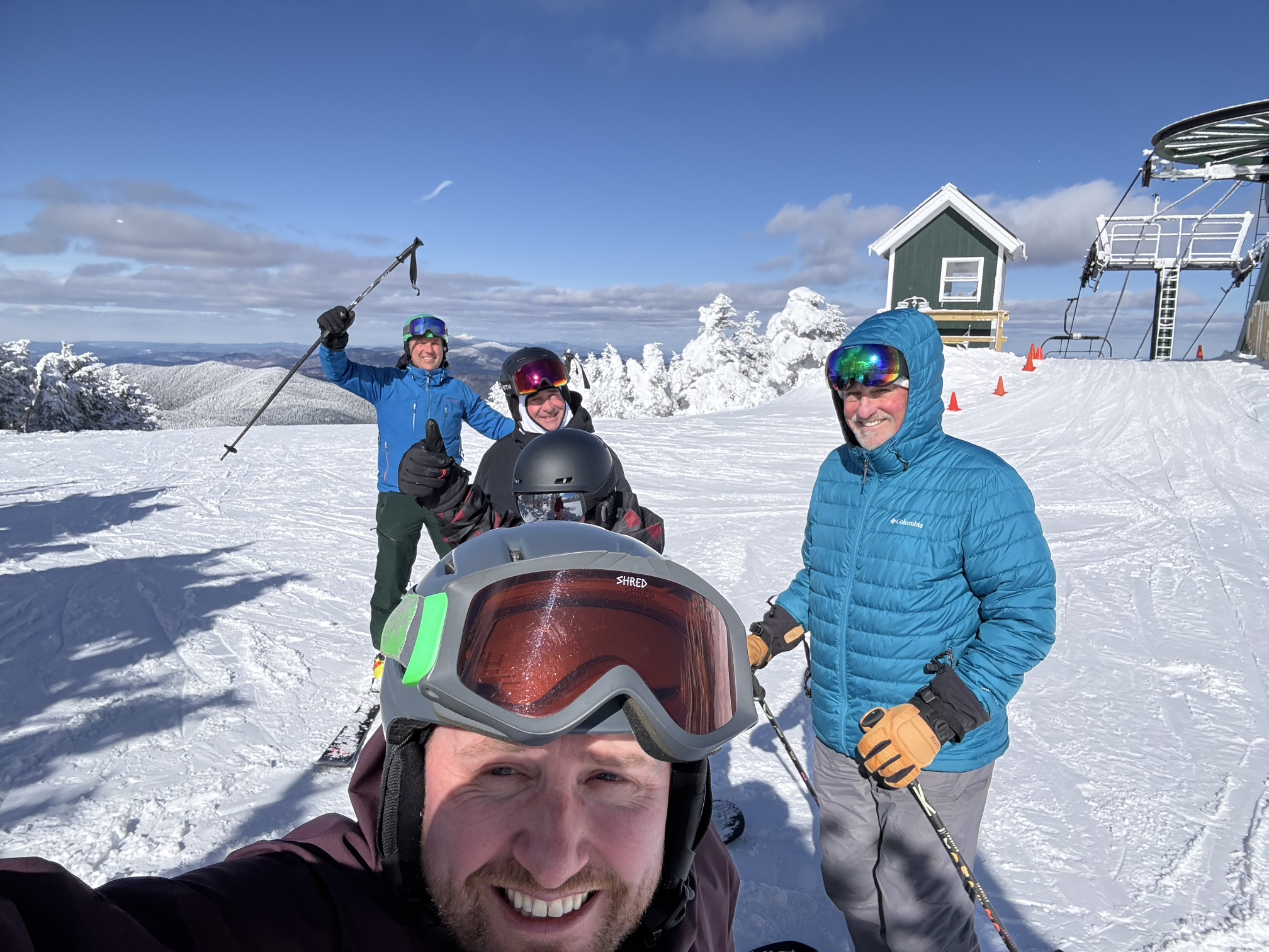 The Renua team at the top of the Sugarbush slopes enjoying the great view of the skit resort